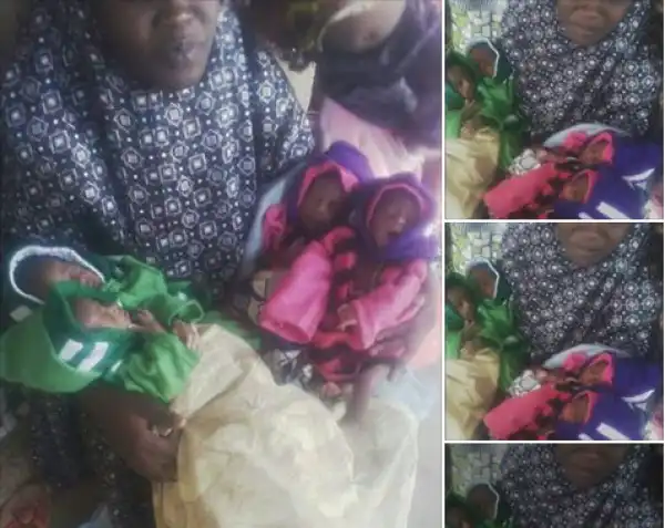 Excitement As Woman Gives Birth To 4 Children On Her First Delivery In Jigawa.